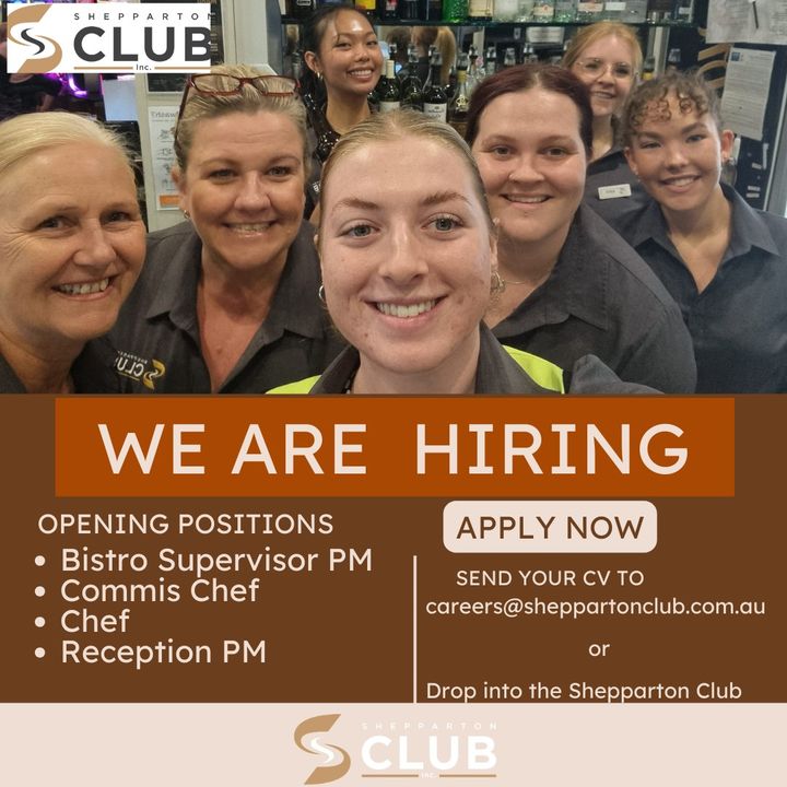 Featured image for “If you would like to Join our team, send your resume to careers@sheppartonclub.com.au”