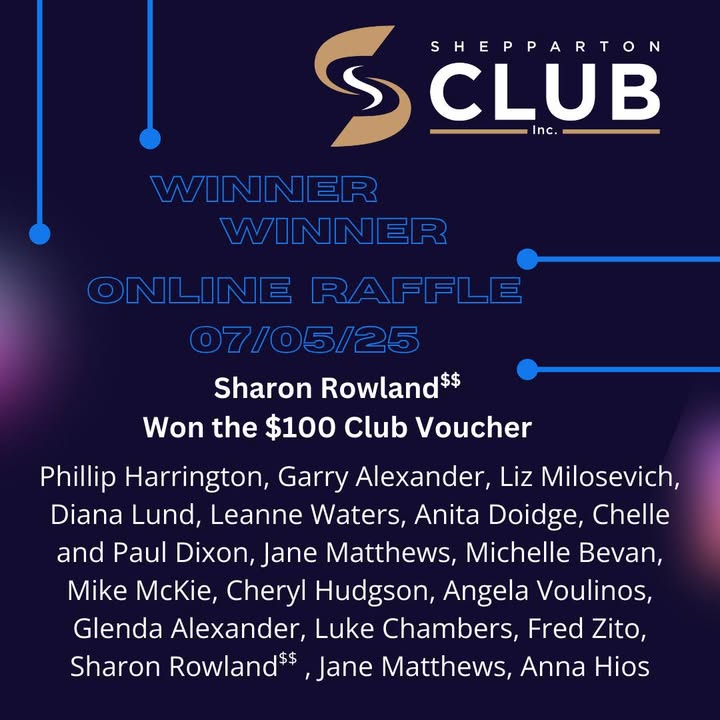 Featured image for “Club Voucher Winner: Sharon Rowland Wins $100 at Shepparton Club”