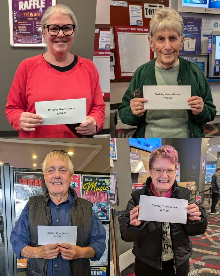 Featured image for “Birthday Draw Winners Celebrate at Shepparton Club”