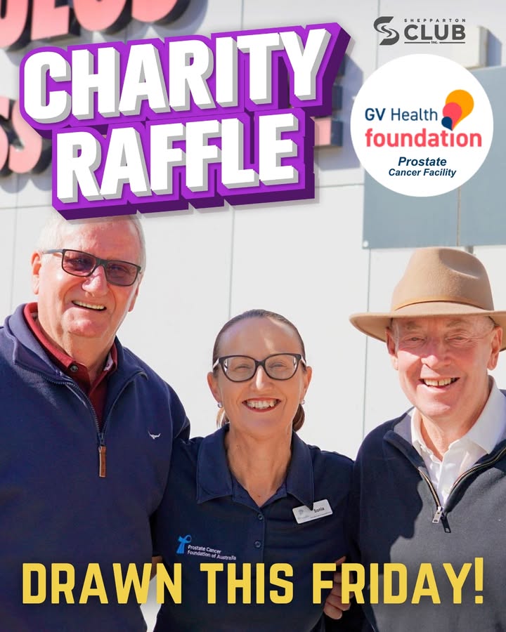 Featured image for “Shepparton Club Charity Raffle: Support Prostate Cancer Services & Win Big Prizes”