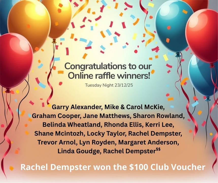 Featured image for “Online Raffle Winners at Shepparton Club”