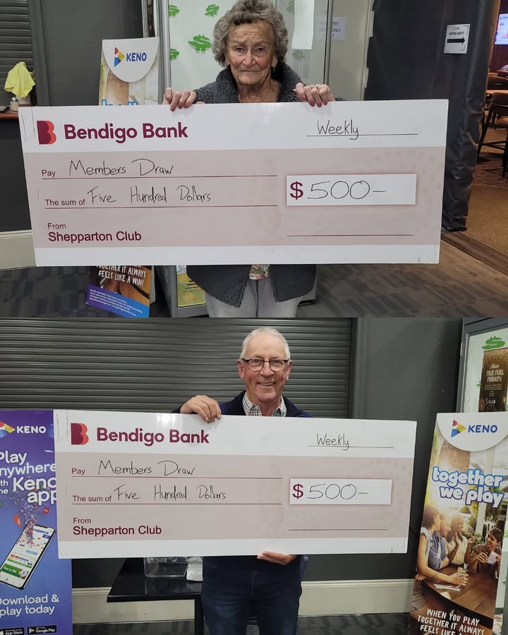 Featured image for “Tuesday Grab A Grand Winners at Shepparton Club”