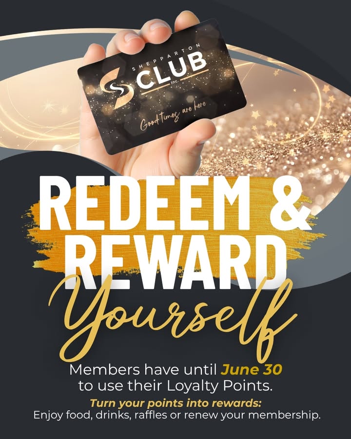 Featured image for “Redeem Your Loyalty Points Before 30 June at Shepparton Club”