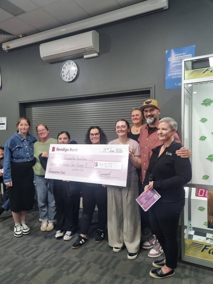 Featured image for “$4,375 Raised for Berry Street Youth Foyer at Shepparton Club Charity Raffle”