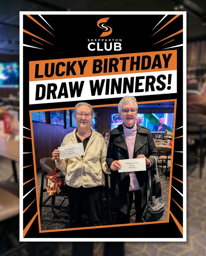 Featured image for “Birthday Draw Winners Celebrate at Shepparton Club”