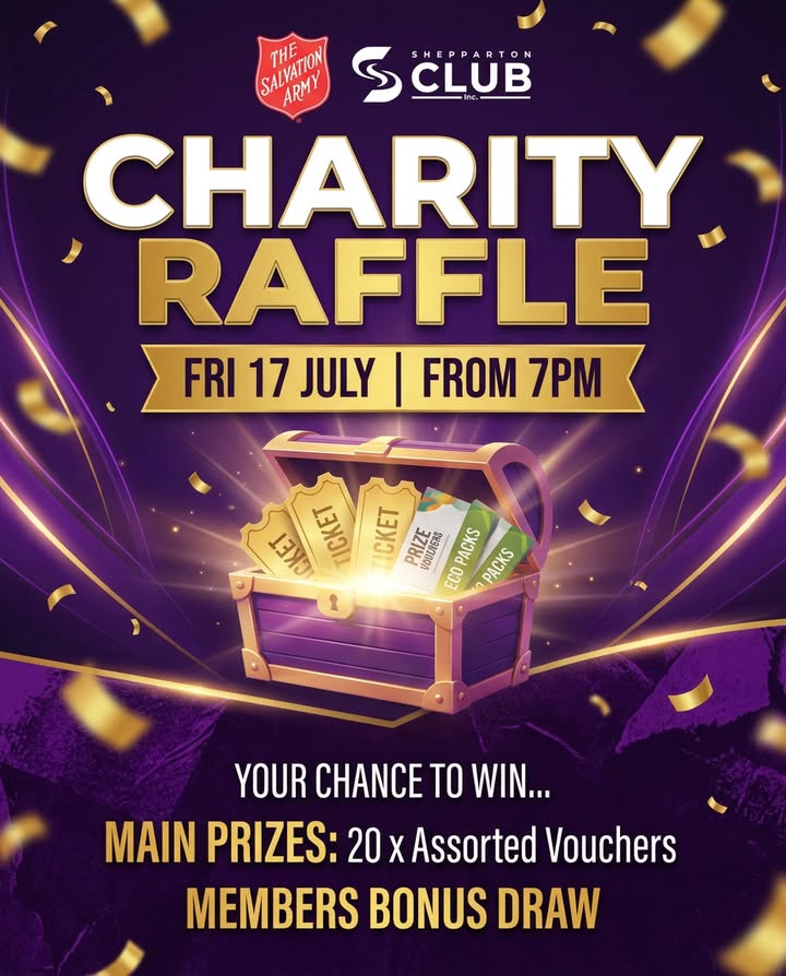 Featured image for “Shepp Club Charity Raffle – Friday 17 July from 7pm”