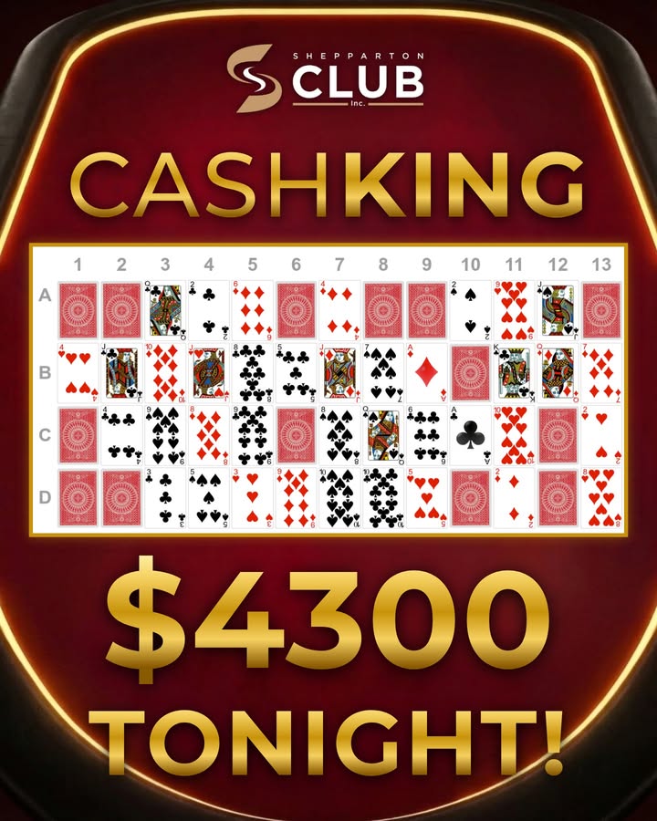 Featured image for “CashKing Jackpot Hits $4,300 Tonight at Shepparton Club”