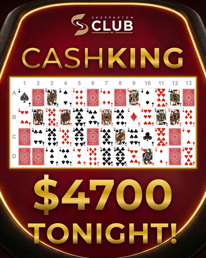 Featured image for “CashKing Jackpot Hits $4,700 Tonight at Shepparton Club”