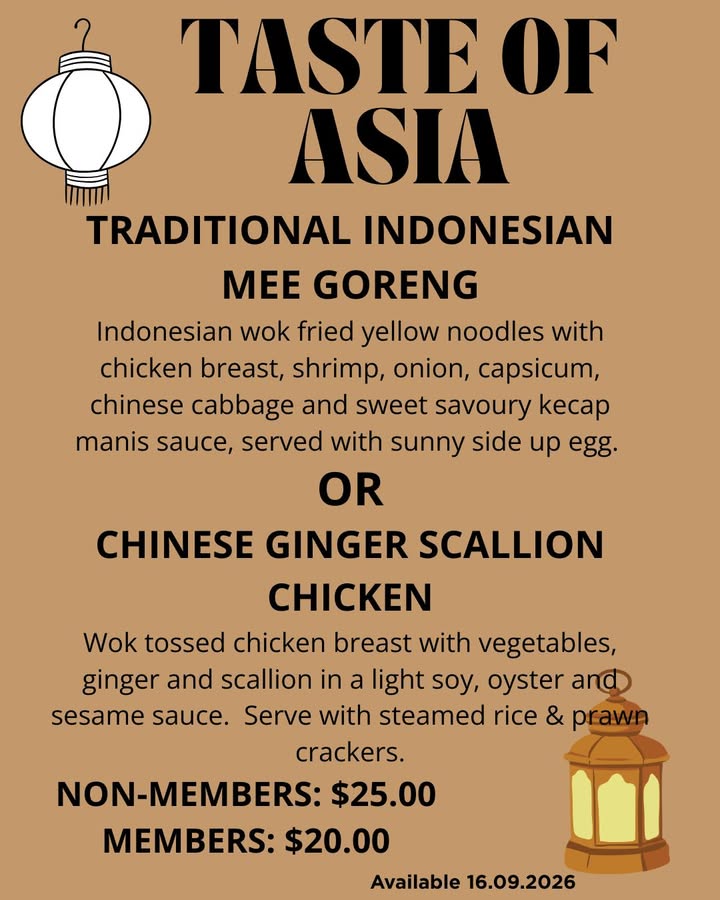 Featured image for “Taste of Asia Wednesday Specials at Shepparton Club”