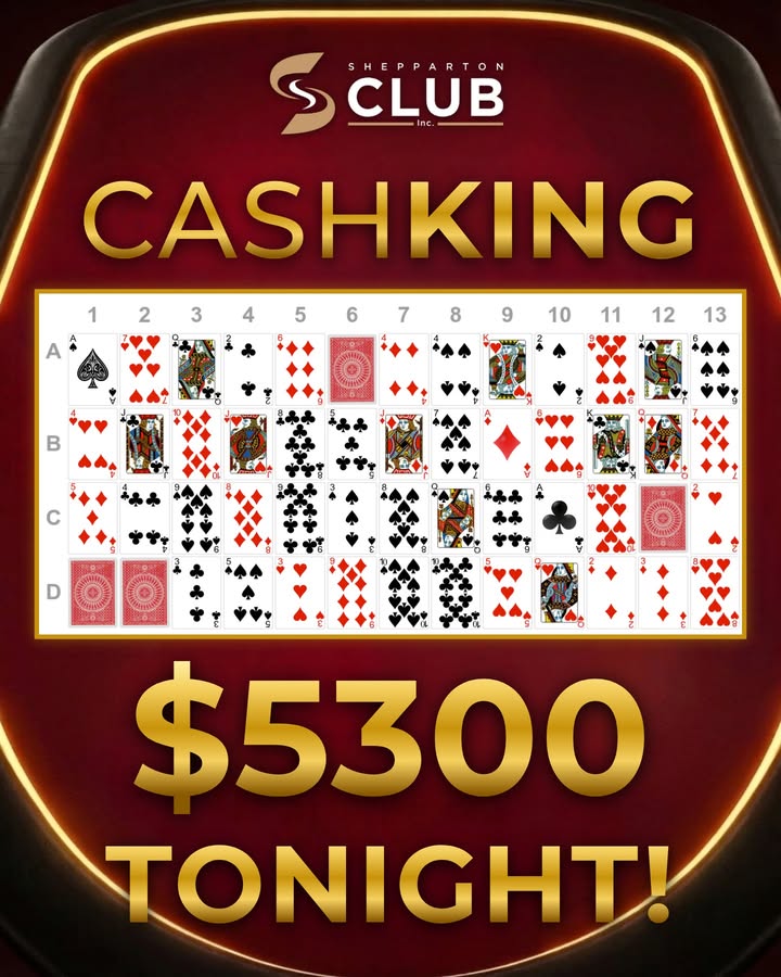 Featured image for “CashKing Jackpot Hits $5,300 Tonight at Shepparton Club”