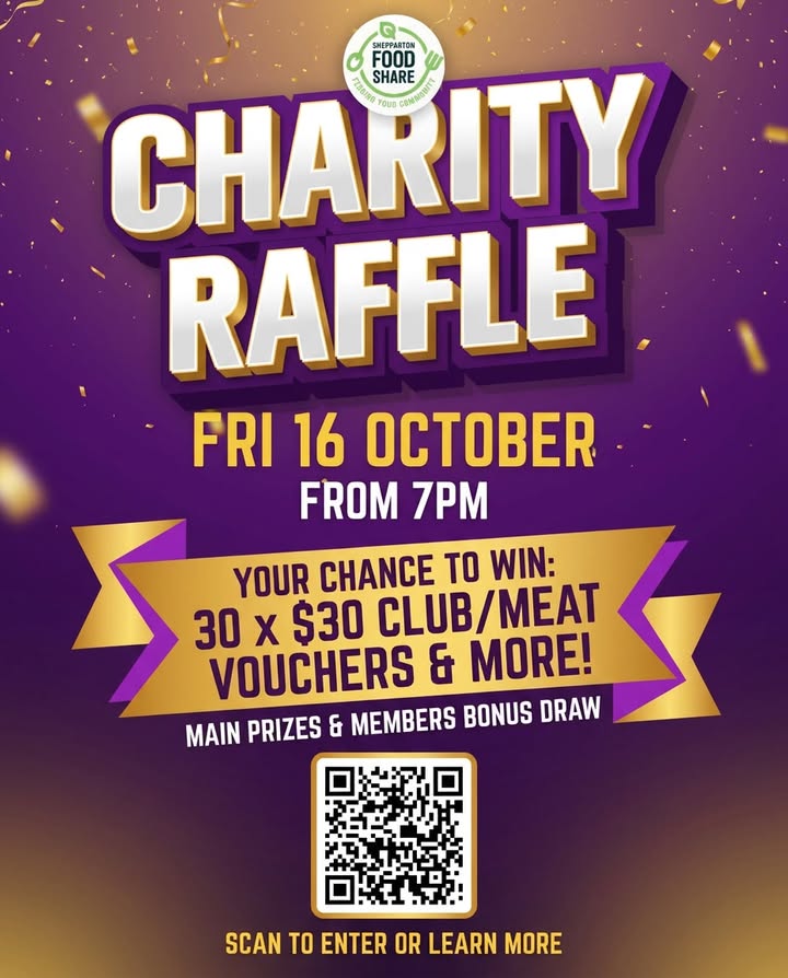 Featured image for “OCT Charity Raffle for Shepparton Foodshare – 16 October”